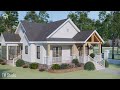26'x36' (8x11m) Stunning Cottage | Small House Design With Screened Porch.