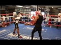 Errol Spence sparring Ashley Theophane at the Mayweather Boxing Club
