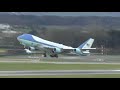 U.S. Air Force Boeing VC-25 departure at Zurich Airport - Air Force One