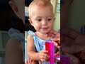 Baby fakes her boo boo and funny convos with dad #funnybaby #beachgetaway #vacationideas #beach