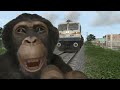 Tiger & monkey on track vs Train and stops the train | Train Simulator