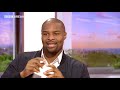 Osi Umenyiora and Jason Bell talk to BBC Breakfast about Super Bowl 53