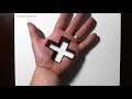 Trick Art on Hand | Cool 3D Cross Hole Optical Illusion