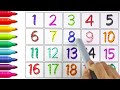 123 Numbers for kids | Counting 1 to 20 Numbers | Preschool learning numbers
