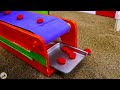 Diy tractor making mini Concrete Barrier Construction | diy Crane rescue Train in Accident | HP Mini