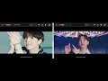 Side By Side version of BTS (방탄소년단) DYNAMITE Official MV - Original and B-Side comparison video