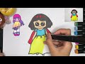 Disney Princess Snow White Drawing Easy Step by Step for Kids And Toddlers | Doll Drawing