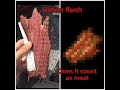 #minecraft  minecraft vs realistic (meat edition) 😂🤣😹 subscribe#relistic
