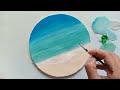 How to paint a beach scene | Acrylic painting tutorial step by step | #acrylicpainting #acrylic