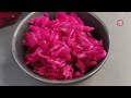 Restaurant-style purple pickled cabbage. Keep for one year without freezing!!cabbage salad