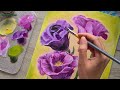 how to paint PURPLE FLOWERS| oilpainting tutorial for beginners