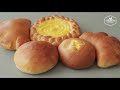 손반죽👏🏻 커스터드 크림빵 (슈크림빵) 만들기, 전자레인지 커스터드 크림 : Custard Cream Bun Recipe | Cooking tree