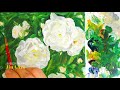 How to paint Roses Acrylic 3 Easy Steps