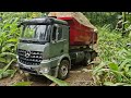 Super heavy sand transport rc truck..controlled excavator huilna working.construction