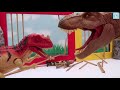 Dinosaur Prison Break Season 1. Jurassic World T-Rex, Triceratops, Stegosaurus