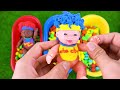 Pinkfong yellow vs Pinkfong Pink Slime Showdown: Mesmerizing Mix of candy M & Surprises ||Slime ASMR