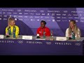 Faith Kipyegon Gold #3, Jess Hull Silver, Georgia Bell bronze Women's Olympic 1500m Press Conference