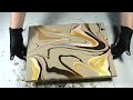 New Half Cup Technique  — Abstract Art – Acrylic Pouring — Easy