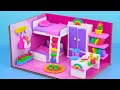 How To Make Cutest Miniature Dollhouse from Polymer Clay and Cardboard ❤️ DIY Miniature Clay House