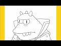 How to draw Lrrr with guidelines step by step (Futurama)