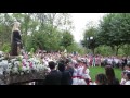 Ezcaray final de la procesión de la Santisima Virgen de Allende, patrona de Ezcaray danza. 24-9-2016