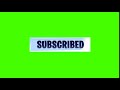 Animated Subscribe Button Green Screen Effect For Editing