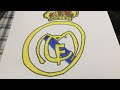 Me drawing Real Madrid Football/soccer club using my old drawing book