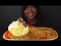 ASMR FUFU & EGUSI SOUP MUKBANG |Turkey wings| Nigerian food (Talking) Soft Eating Sounds| Vikky ASMR