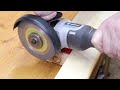 GENIUS idea for an angle grinder! Cut metal with this device, safely!