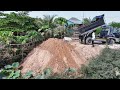 Land Size 5x20 Pour Soil Near The House, Operator Dozer D20P Push Soil And 5T Dump Loading