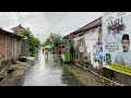 Heavy Rain and Thunderstorm in Beautiful Twilight | Walk in Thunderstorm and Strong Winds | ASMR