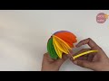 How to make paper umbrella / easy paper crafts for kids