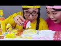 Toko Serba Ada Makanan Penutup Merah Muda Madu Jeli Cokelat Mukbang DONA