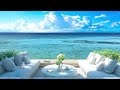 Coastal Cafe Chill - Bossa Nova Jazz Music & Ocean Waves Sounds For Uplifted Spirits, Stress Relief