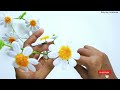 DIY How to make a Pipe Cleaner Chamomile flower?💛🤍💚 |  Easy Pipe flowers | Fuzzy wire easy flowers
