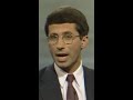 Dr. Anthony Fauci discussing the AIDS epidemic on PBS NewsHour in 1985