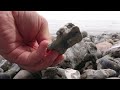 Metallic remnant of an aerial bomb found on the beach / Metall von Fliegerbome am Strand gefunden