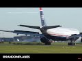 U.S Airways A330 Buttering A Landing