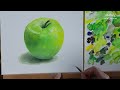 Acrylic Painting for Befinners/ Green Apple Drawing