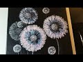 FANTASY Dandelion Acrylic POURING Tutorial - Toilet Roll Painting Method | ABcreative
