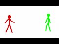 Stickman fight blue vs purple vs green vs red!