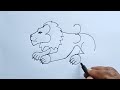Lion Drawing With 3333 Number | Lion Drawing Art | Lion Drawing Tutorial | Lion Easy Drawing