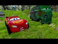 Big & Small:McQueen and Mater VS Mystery Machine ZOMBIE slime apocalypse cars in BeamNG.drive