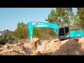 ล้มต้นไม้ใหญ่แบบไม่ต้องขุด!!KOBELCO SK200-10 Sm หรือ มาคเทน