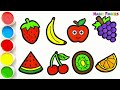 Let's Learn How to Draw Fruits Together | Painting, Drawing, Coloring Tips for Toddlers & Kids #149