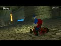 Avoid blue shell with mushroom - Wii U - Mario Kart 8 - Thwomp Ruins