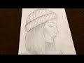 How to draw a girl wearing winter cap for beginners || Pencil sketch || Hassanz Art Hub