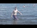 Jumping in Lake Superior
