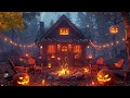 Halloween holiday 🎃 Halloween Ambience with Relaxing Crackling Fire & Nature Sounds for Sleep 👻