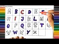 How to draw alphabet 🔤 for kids and toddlers| alphabet drawing easy step by step|| ABCD drawing easy